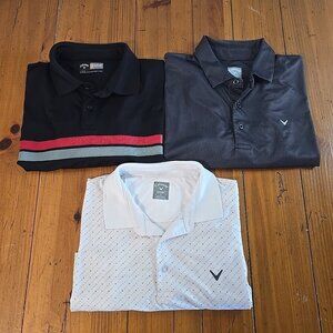 mens callaway golf shirt large Lot Of 3